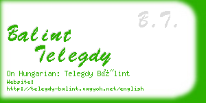 balint telegdy business card